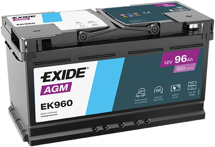 EXIDE AGM EK960 12V 96Ah akü