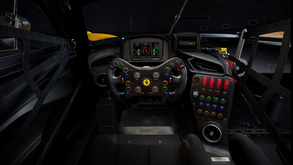 Ferrari 296 GT Modificata kokpit ve iç mekan