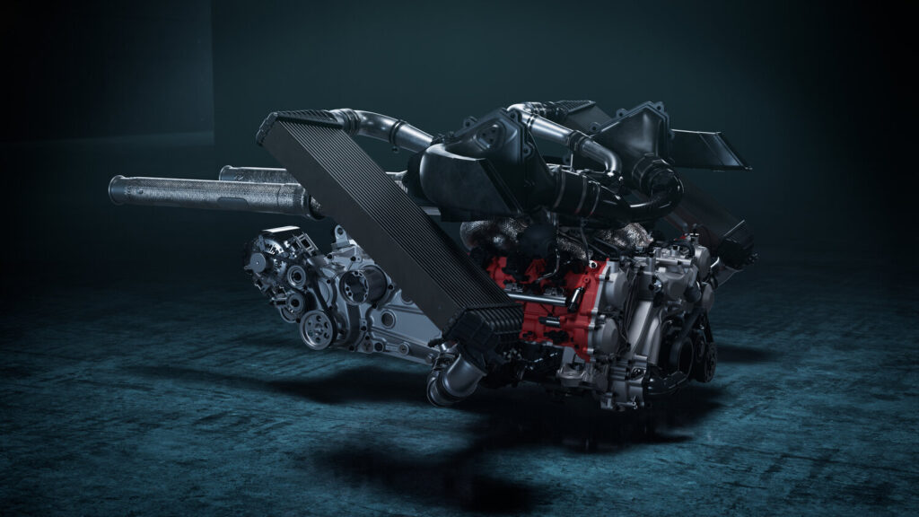 Ferrari 296 GT Modificata motor detayı