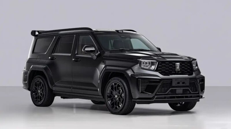 GWM Tank 700 LWB siyah dış tasarım detaylı Hi4-Z versiyonu önden görünüm