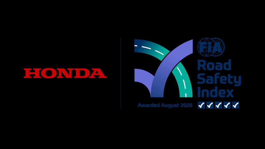 Honda logosu ve FIA Yol Güvenliği Endeksi 5 yıldız rozeti