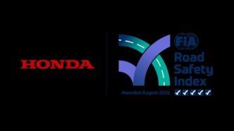 Honda logosu ve FIA Yol Güvenliği Endeksi 5 yıldız rozeti