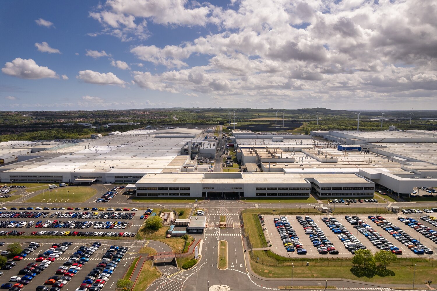 Nissan Sunderland Fabrikası'nın havadan görünümü