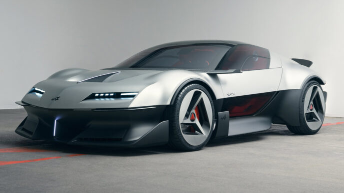 Alpine A310 Vision Concept önden 3/4 görünüm