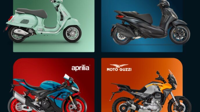 Piaggio Grubu markaları Vespa Piaggio Aprilia Moto Guzzi