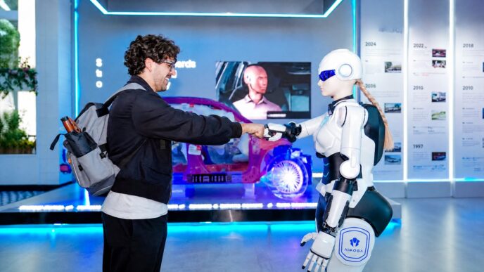 Chery Uluslararası Kullanıcı Zirvesi AiMOGA robotları