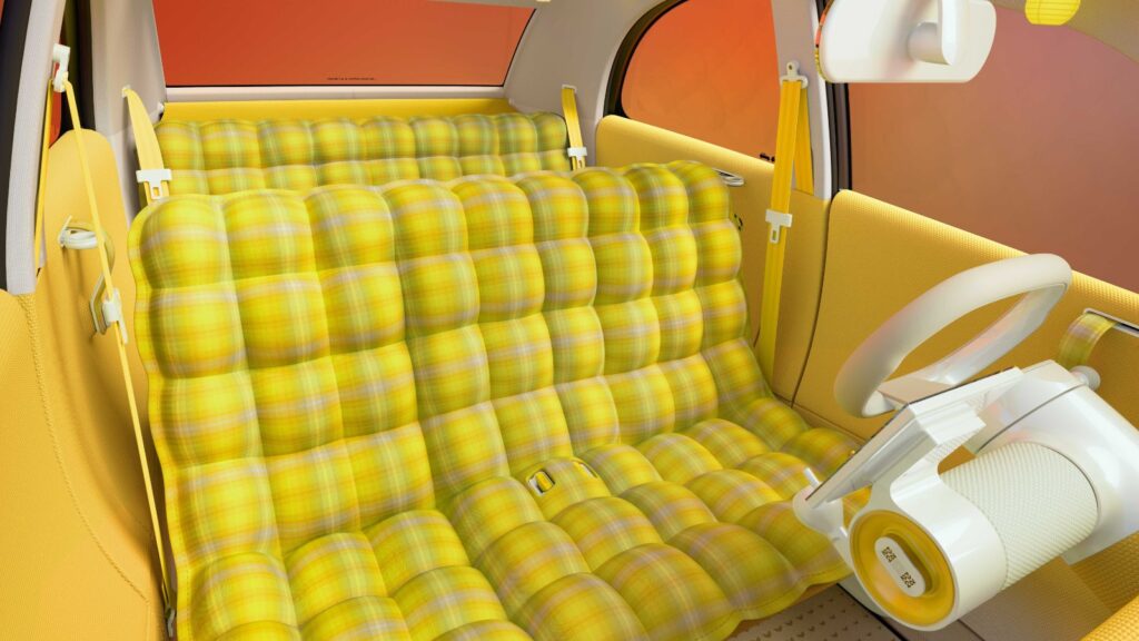 Elektrikli Citroën 2 CV Concept ekose koltuklar